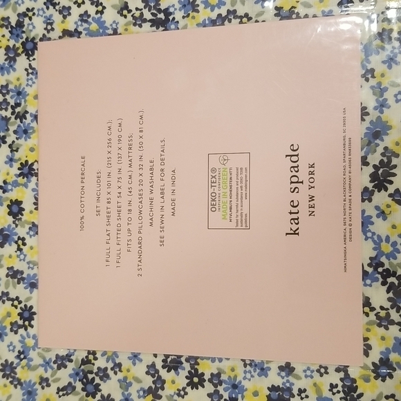 💕KATE SPADE💕 4 Piece Full Sheet Set 100% Cotton Percale ~ Full Size NWT - Picture 5 of 8